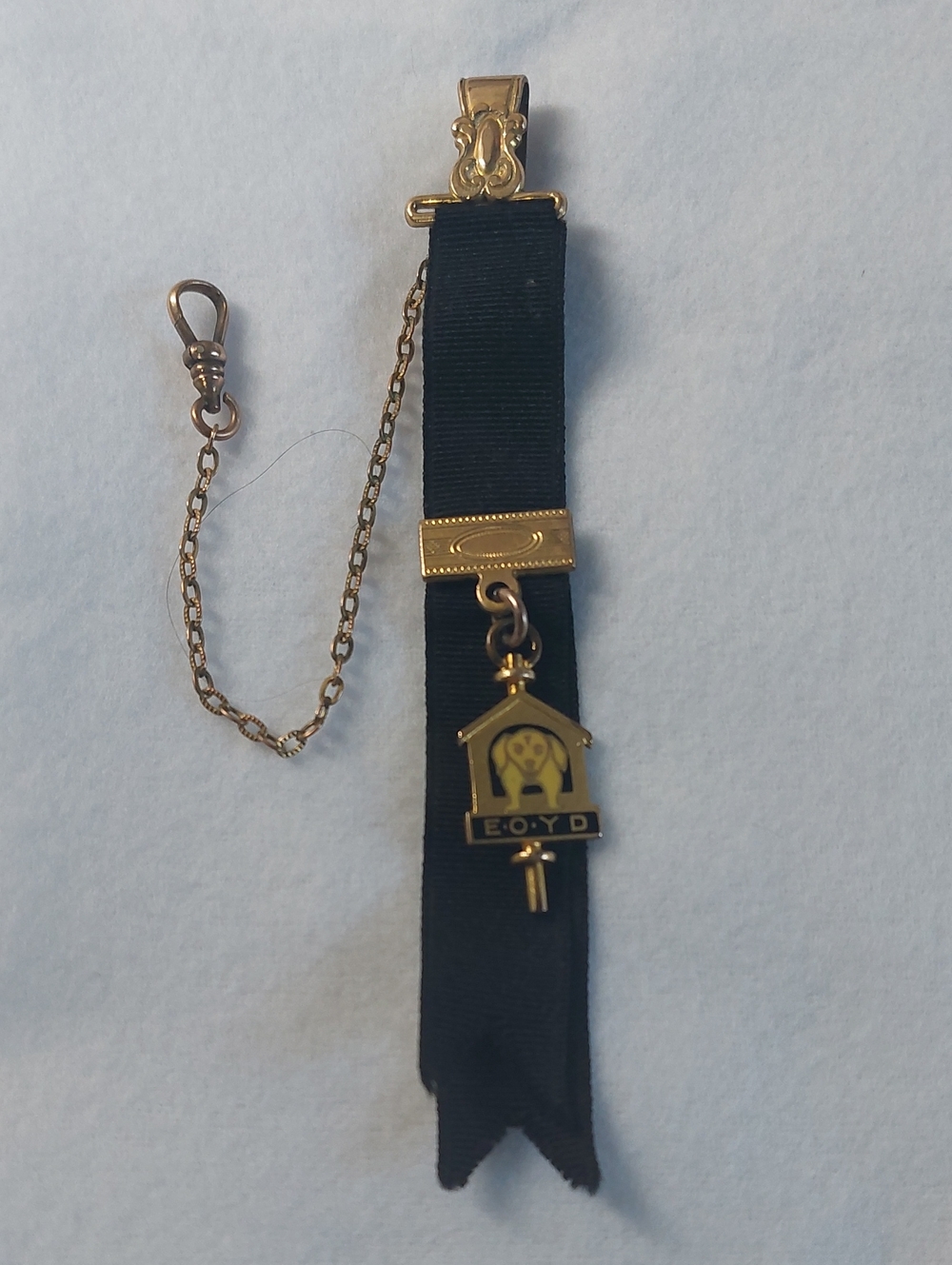Vintage Victorian Watch Fob With Watch-Winding Commemorative Award, Gold-filled